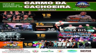Convite - Festa de criação do Distrito de Carmo da Cachoeira/MG