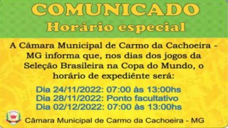 Horário Especial - Jogos do Brasil na Copa do Mundo Horário Especial - Jogos do Brasil na Copa do Mundo