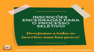 Inscrições Encerradas! Inscrições Encerradas!